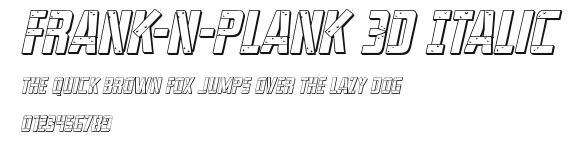 Frank-n-Plank 3D Italic Preview