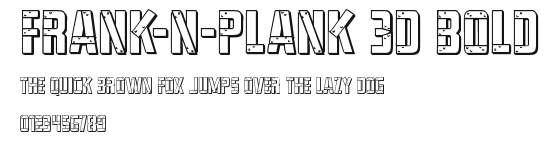 Frank-n-Plank 3D Bold Preview