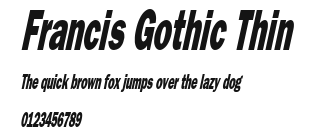Francis Gothic Thin Preview