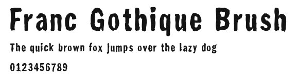 Franc Gothique Brush Preview