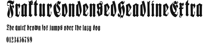 FrakturCondensedHeadlineExtra Preview