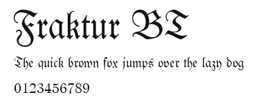 Fraktur BT Preview