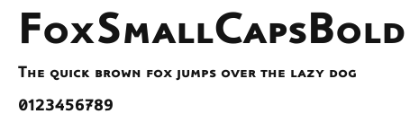 FoxSmallCapsBold Preview
