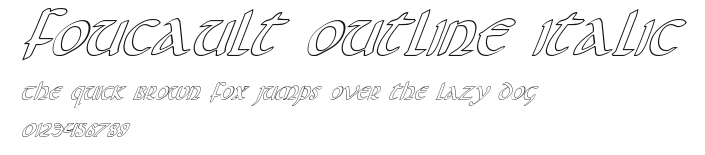 Foucault Outline Italic Preview