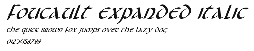 Foucault Expanded Italic Preview