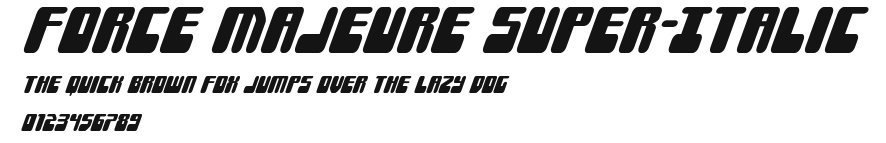 Force Majeure Super-Italic Preview