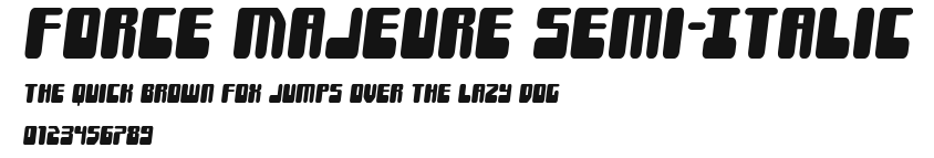 Force Majeure Semi-Italic Preview