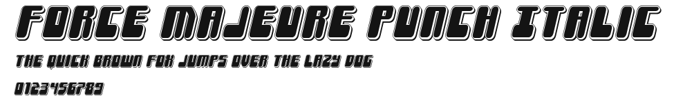 Force Majeure Punch Italic Preview