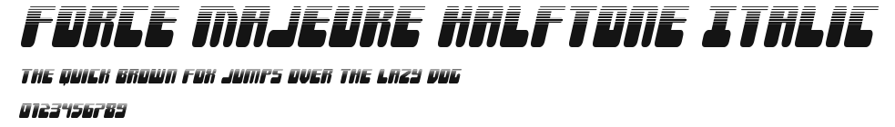 Force Majeure Halftone Italic Preview