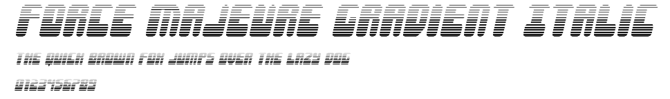 Force Majeure Gradient Italic Preview