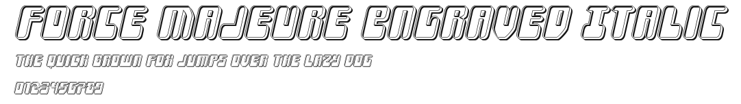 Force Majeure Engraved Italic Preview