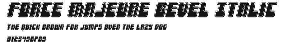 Force Majeure Bevel Italic Preview