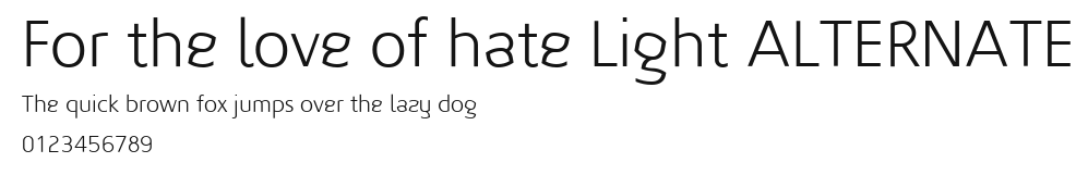For the love of hate Light ALTERNATE Preview