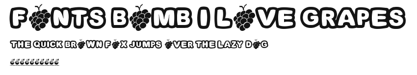 Fonts Bomb I love grapes Preview