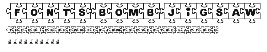 Fonts Bomb JiGSAW Preview