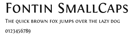 Fontin SmallCaps Preview