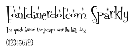 Fontdinerdotcom Sparkly Preview