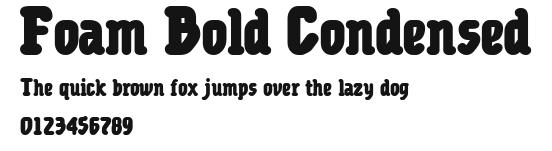 Foam Bold Condensed Preview