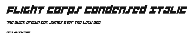 Flight Corps Condensed Italic Preview
