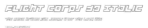 Flight Corps 3D Italic Preview