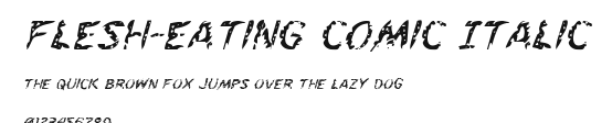 Flesh-Eating Comic Italic Preview