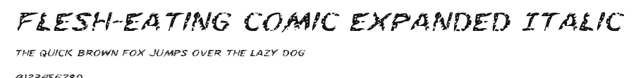 Flesh-Eating Comic Expanded Italic Preview