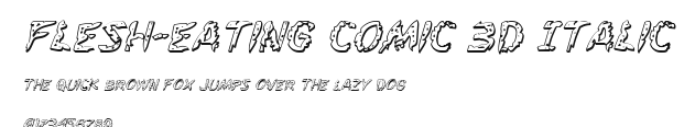 Flesh-Eating Comic 3D Italic Preview