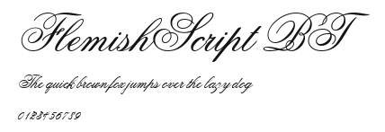 FlemishScript BT Preview
