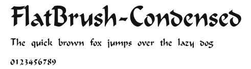 FlatBrush-Condensed Preview
