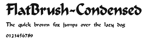 FlatBrush-Condensed Preview