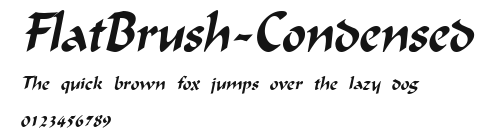FlatBrush-Condensed Preview