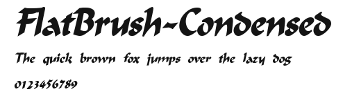FlatBrush-Condensed Preview