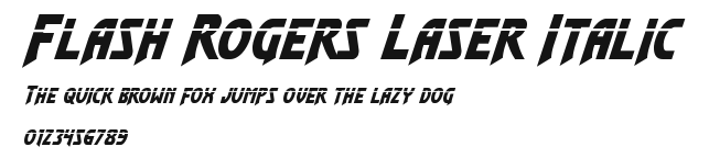 Flash Rogers Laser Italic Preview