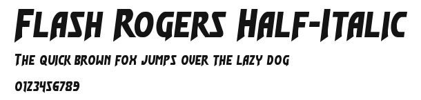 Flash Rogers Half-Italic Preview