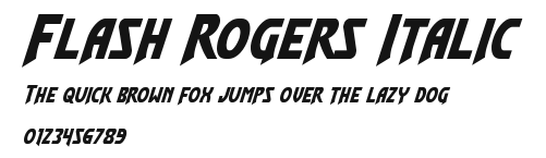 Flash Rogers Italic Preview