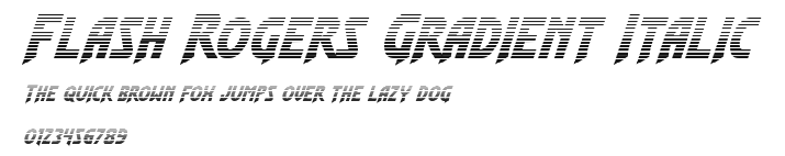Flash Rogers Gradient Italic Preview
