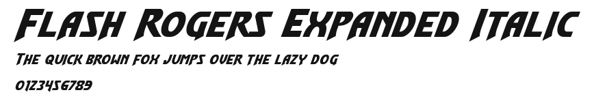 Flash Rogers Expanded Italic Preview
