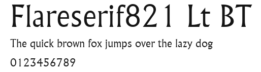 Flareserif821 Lt BT Preview