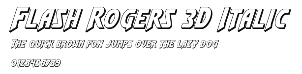 Flash Rogers 3D Italic Preview