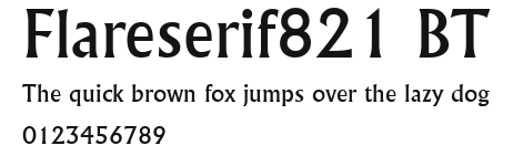 Flareserif821 BT Preview
