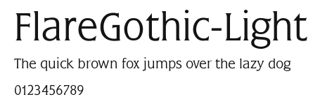 FlareGothic-Light Preview
