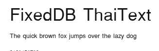 FixedDB ThaiText Preview