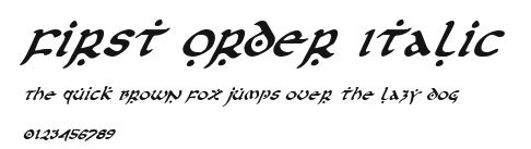 First Order Italic Preview