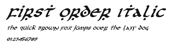 First Order Italic Preview