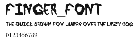 Finger_font Preview