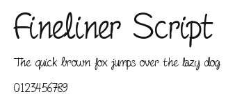 Fineliner Script Preview