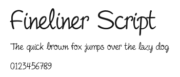 Fineliner Script Preview