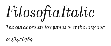 FilosofiaItalic Preview