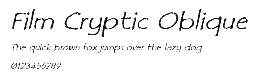 Film Cryptic Oblique Preview