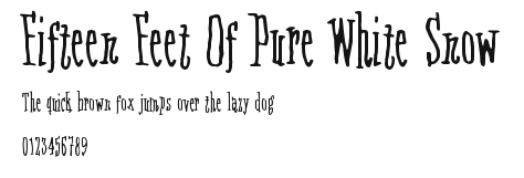 Fifteen Feet Of Pure White Snow Preview